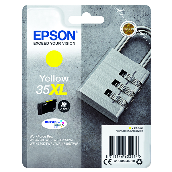 EPSON 35XL INK CARTRIDGE HY YELLOW