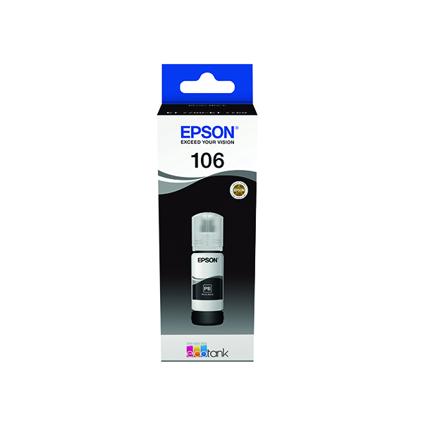 EPSON 106 INK BOTTLE ECOTANK PHT BLK