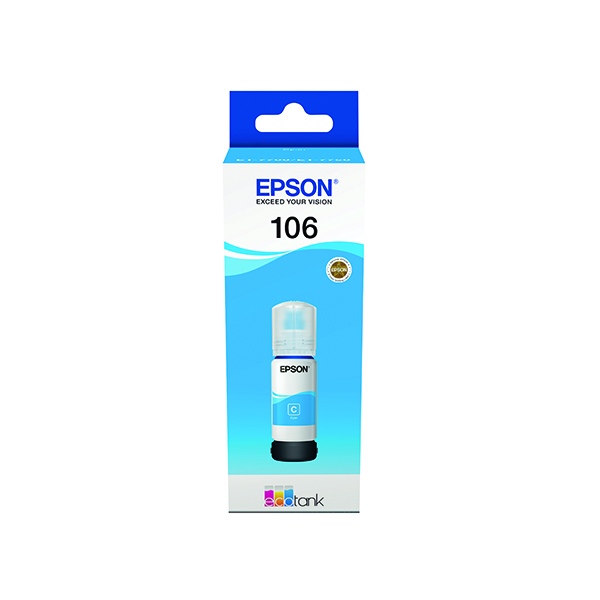 EPSON 106 INK BOTTLE ECOTANK CYAN