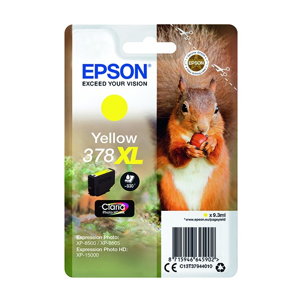 EPSON 378XL INK CART PHOTO HD YELLOW