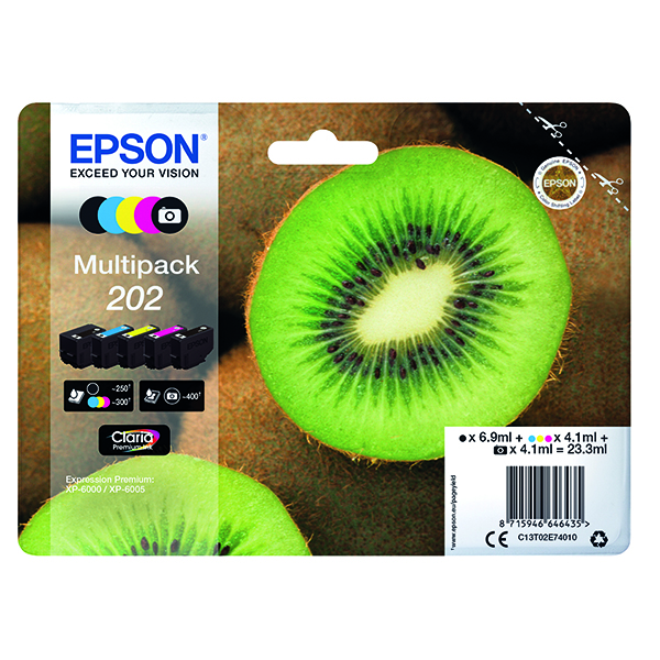 EPSON 202 INK MULTIPACK CMYK/PHT BLK