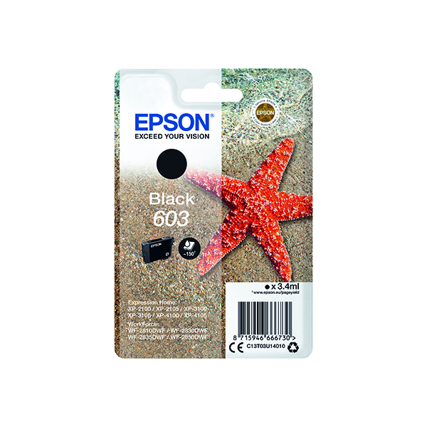 EPSON 603 STARFISH INK CART BLACK