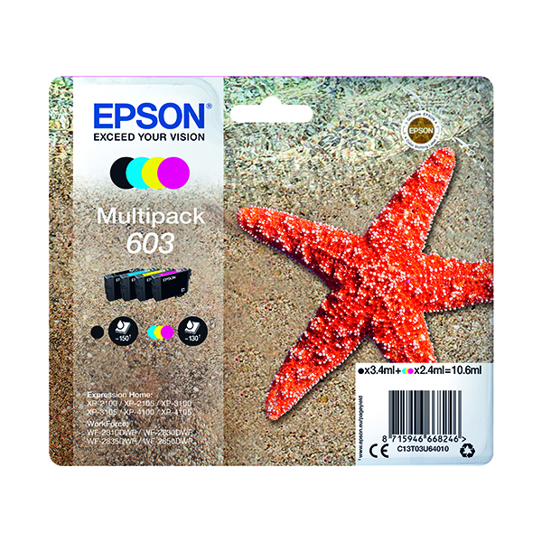 EPSON 603 STARFISH INK CART MPK CMYK