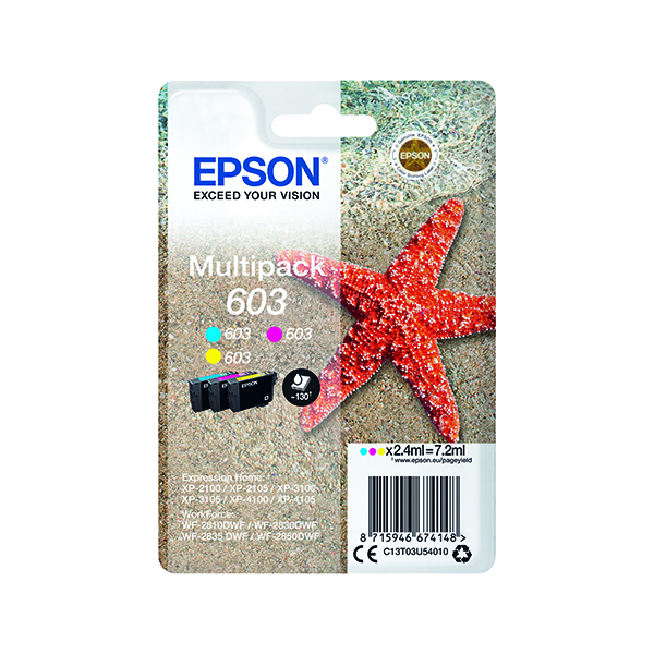 EPSON 603 STARFISH INK CART MPK CMY