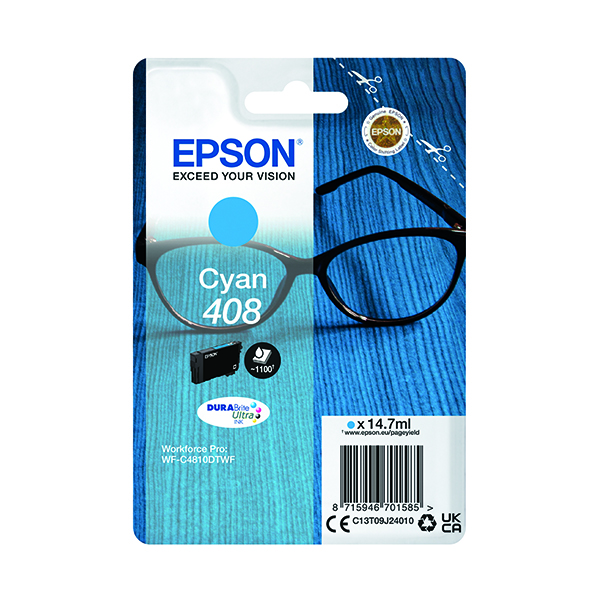 EPSON 408 INK CARTRIDGE CYAN