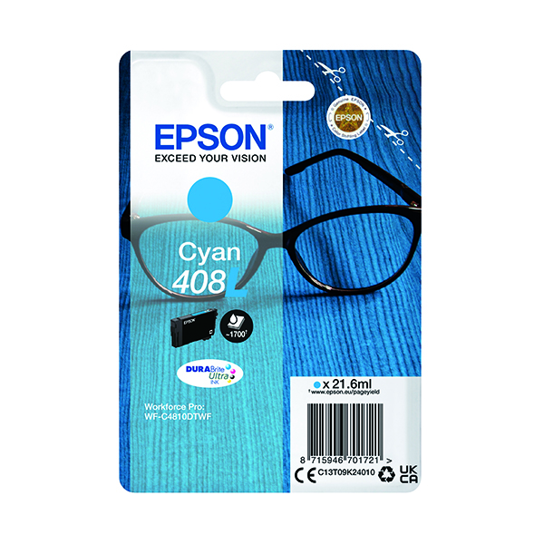 EPSON 408L INK CARTRIDGE HY CYAN