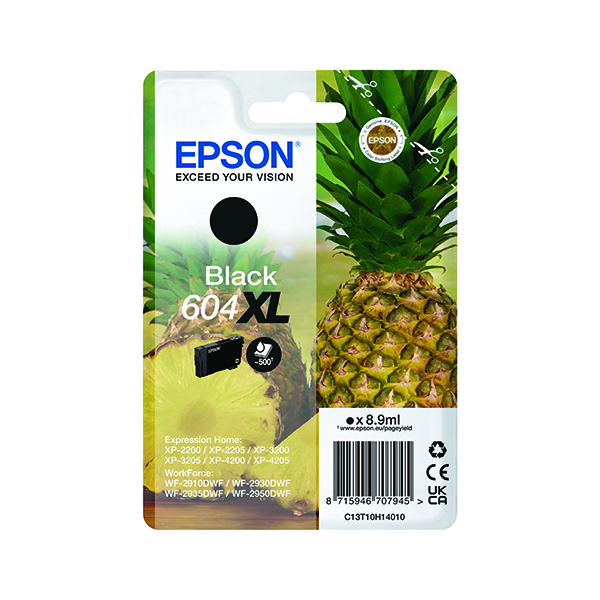 EPSON 604XL INK CARTRIDGE HY BLACK