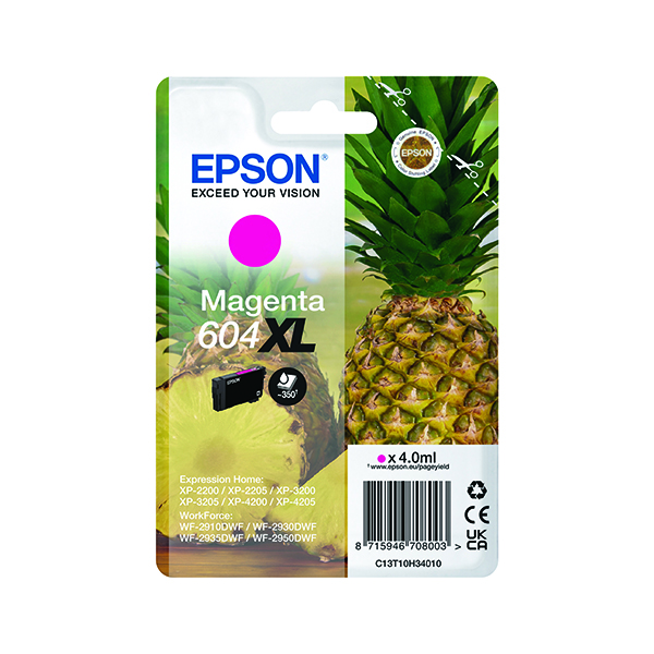 EPSON 604XL INK CARTRIDGE HY MAGENTA