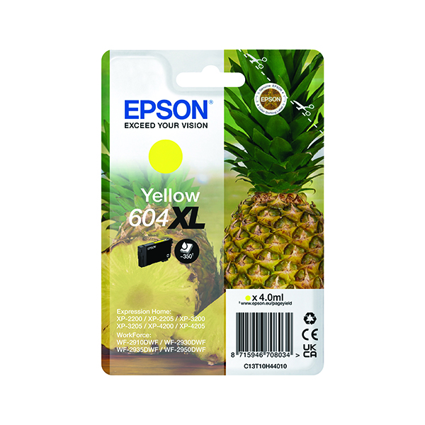 EPSON 604XL INK CARTRIDGE HY YELLOW