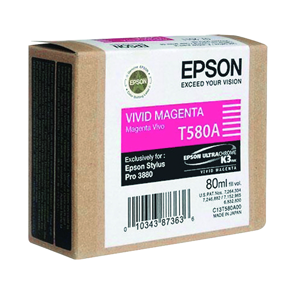 EPSON T580A INK CART VIVID MAGENTA