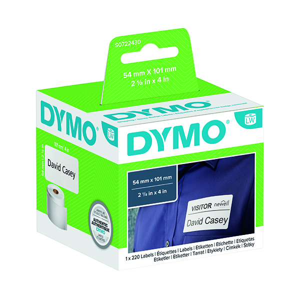 DYMO SHIPPING LABELS 54X101 BLK/WHT