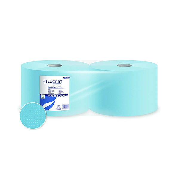 LUCART SKYTECH PAPER ROLL BLU PK2