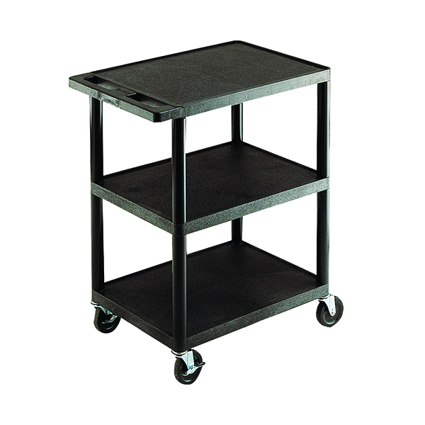 GPC 3 SHELF SERVICE TROLLEY BLACK