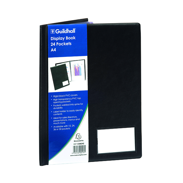 GUILDHALL DISPLAY BOOK 24PT A4 BLK