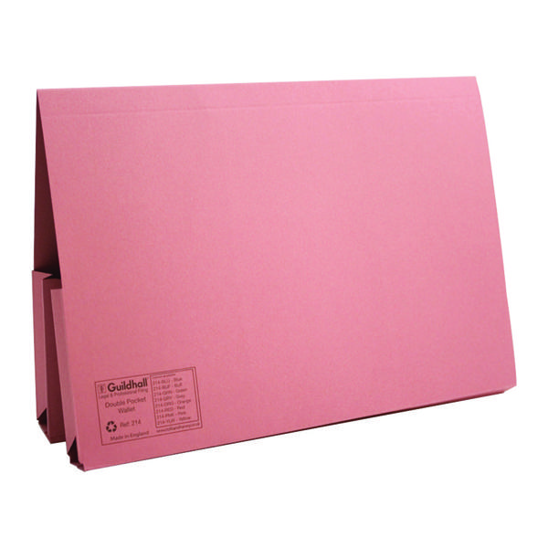 GUILDHALL DBL PKT WALLET PINK PK25