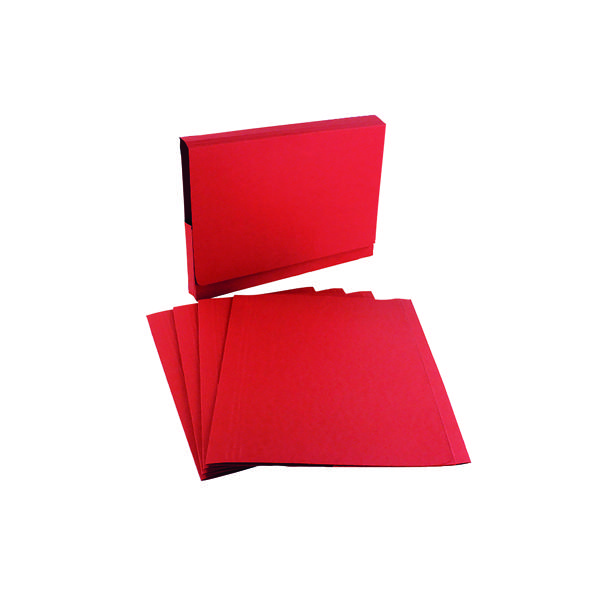 GUILDHALL SQ CUT FOLDER RED PK100