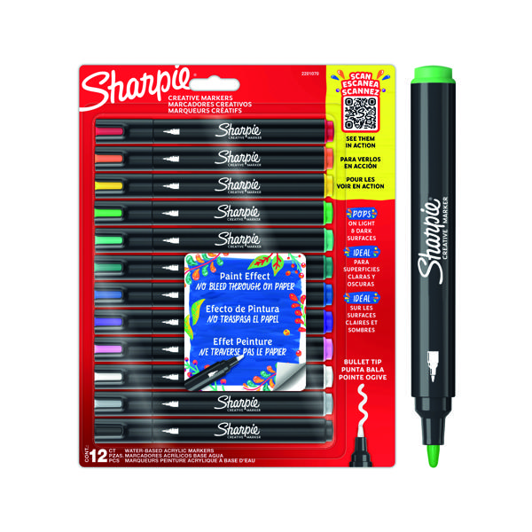 SHARPIE MARKER PAINT PENS AST PK12