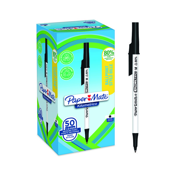 PAPERMATE KILOMET BALLPOINT BLK PK50