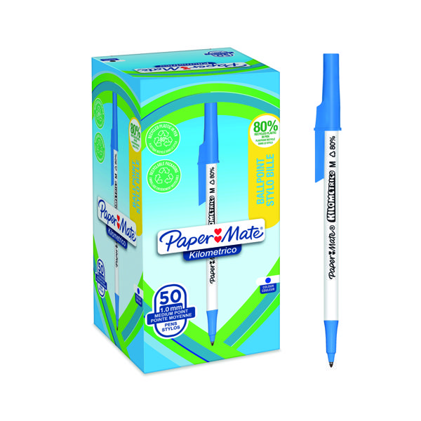 PAPERMATE KILOMET BALLPOINT BLU PK50