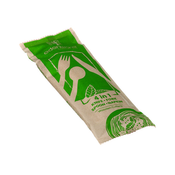 4 IN 1 WOODEN CUTLERY PACK PK500