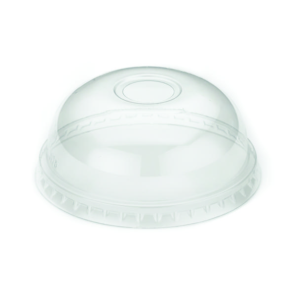 DOMED LID WITH HOLE RPET 9OZ PK2000
