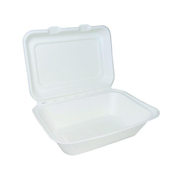 BAGASSE CLAMSHELL REG 7X5IN PK500