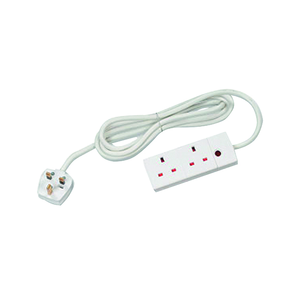 CED 2-WAY EXTENSION LEAD 5M WHITE