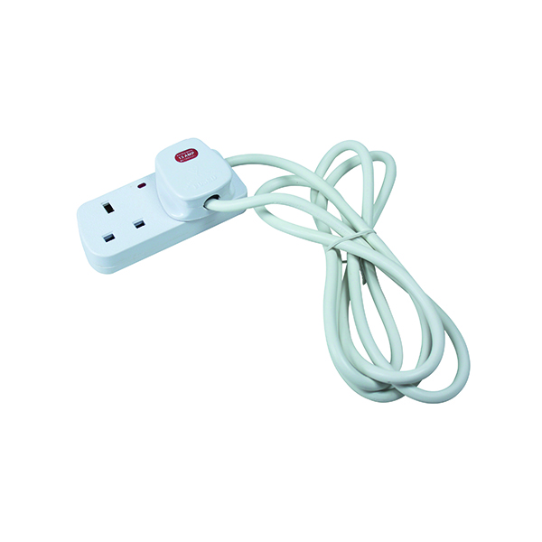 CED 2-WAY EXTENSION LEAD WHITE