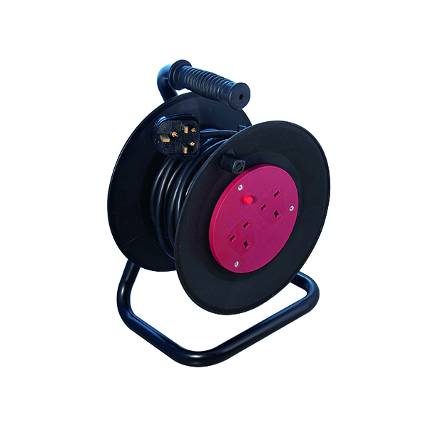 CED HD 2-WAY 10 AMP EXT REEL 25M BLK