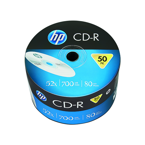 HP CD-R 52X 700MB WRAP PK50