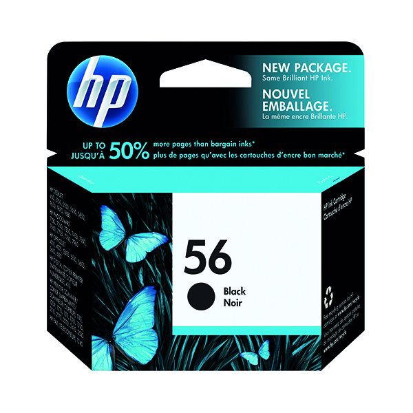 HP 56 INK CART BLACK 19ML C6656AE