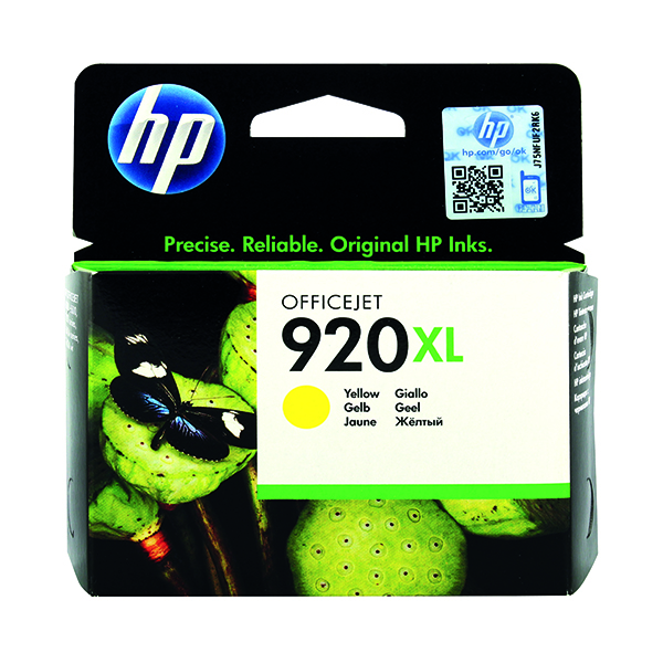 HP 920XL INKJET CART HY YLW CD974AE