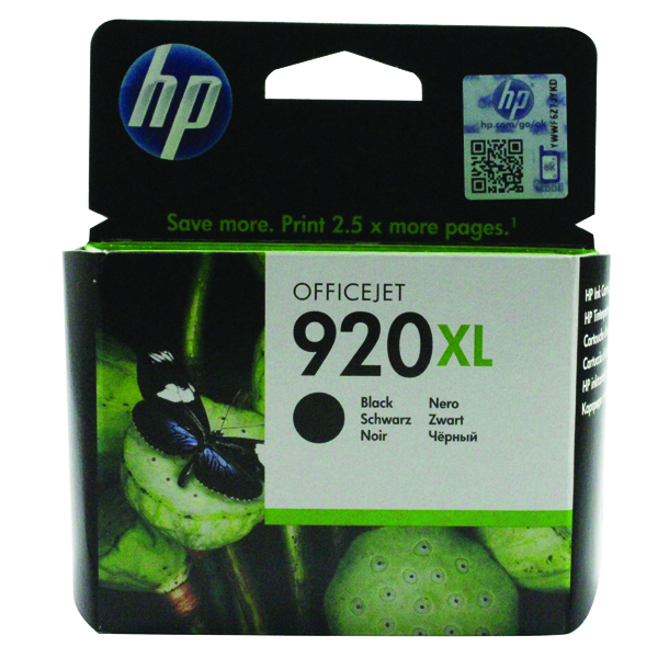 HP 920XL INKJET CART HY BLK CD975AE