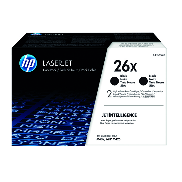 HP 26X HY TONER BLACK TWIN PACK