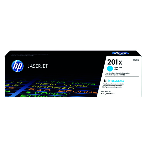 HP 201X LASER TONER HY CYAN CF401X