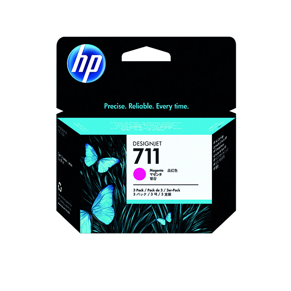 HP 711 MAGENTA INK 29ML CZ135A PK3