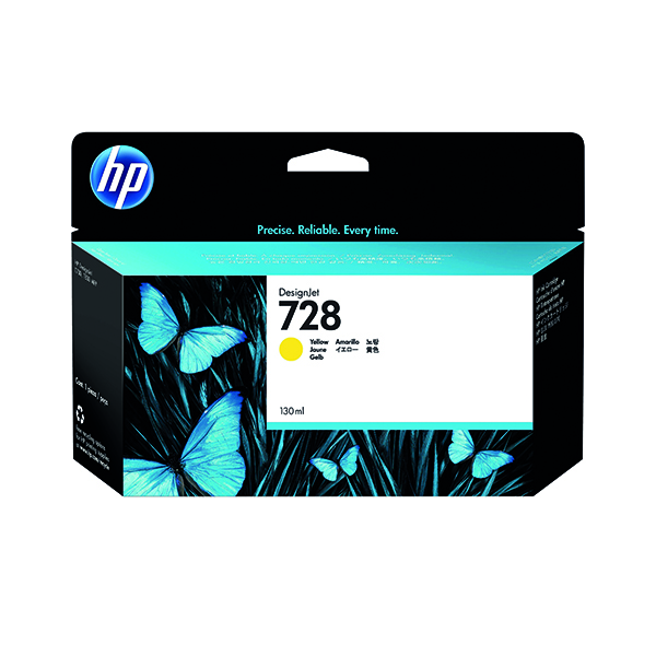 HP 728 130ML INK CARTRIDGE YELLOW