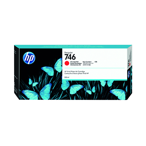 HP 746 CHROMATIC RED INK CARTV 300ML