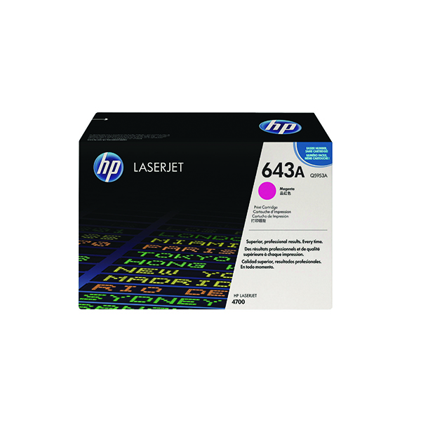 HP 643A LASERJET TONER MAGENTA Q5953A