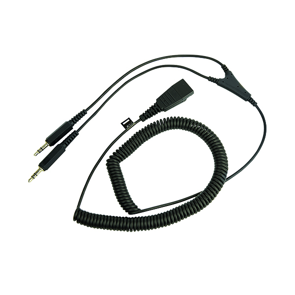 JABRA QD PC CORD TO DUAL 3.5MM JACK