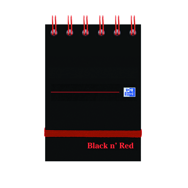 BLACK N RED WIRE ELAST NOTEPAD A7 P5