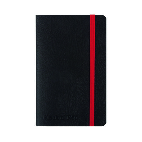 BLACK N RED SOFT COVER NOTEBOOK A6