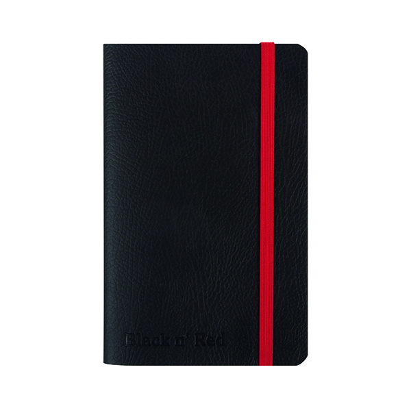 BLACK N RED SOFT COVER NOTEBOOK A6