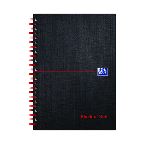 BLACK N RED WIRE HB NOTEBOOK A5 PK5