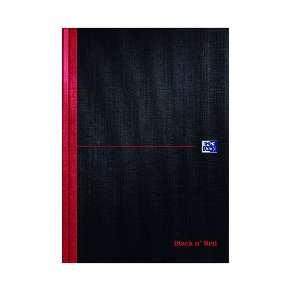 BLACK N RED HB RULED NOTEBOOK A4 PK5