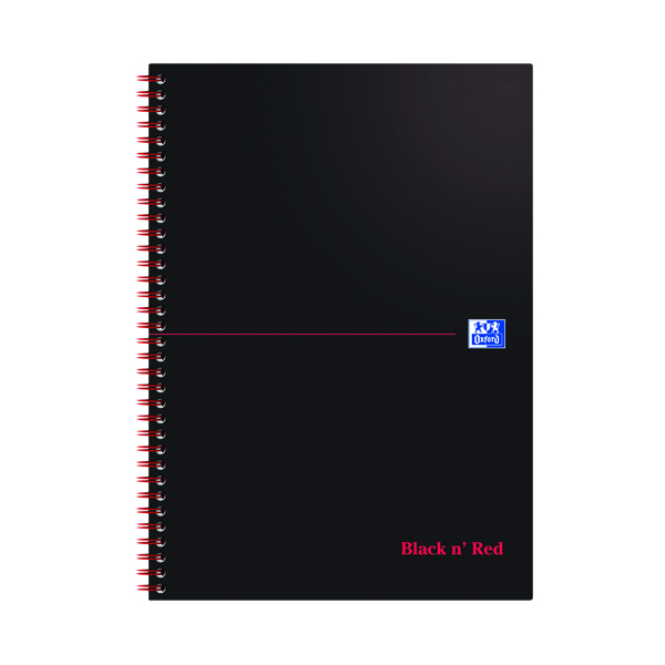 BLACK N RED WIRE NOTEBOOK A4 PK10