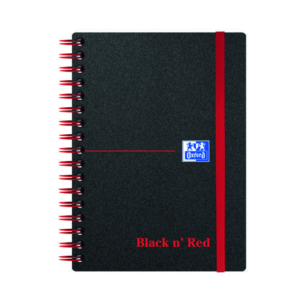 BLACK N RED PP RULED NOTEBOOK A6 PK5