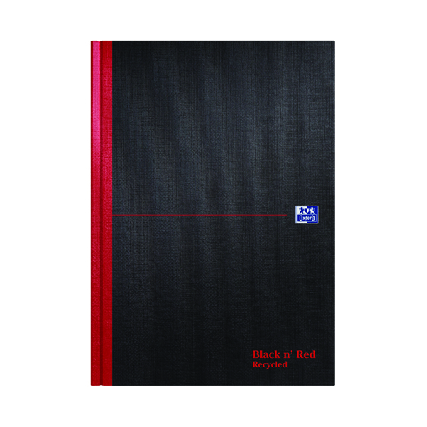 BLACK N RED HB RECY NOTEBOOK A4 PK5