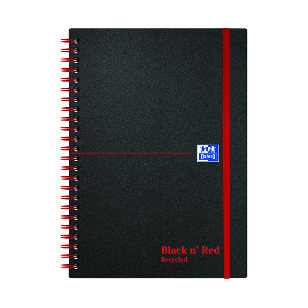 BLACK N RED PP RECYC NOTEBOOK A5 PK5
