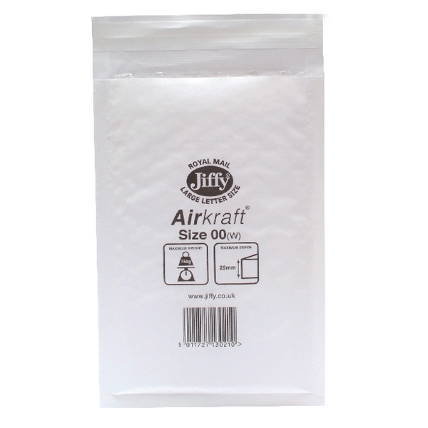 Jiffy Airkraft Mailer Size 0 Box Of 100 In White - Foto 12